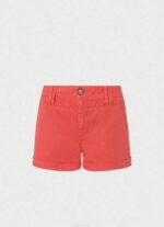 Pepe Jeans normaalikokoiset puuvillashortsit naiset studio punainen TB00519 - Image 5
