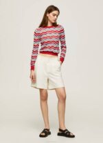 Pepe Jeans Normaalisti istuva siksak-paita naiset studio punainen TB00227 - Image 2