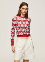 Pepe Jeans Normaalisti istuva siksak-paita naiset studio punainen TB00227