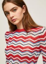 Pepe Jeans Normaalisti istuva siksak-paita naiset studio punainen TB00227 - Image 3