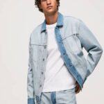 Pepe Jeans nurinpäin käännetty farkkutakki miehet denim TB00848