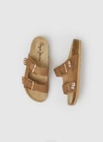 Pepe Jeans oban etnic nahka sandaalit naiset tupakka TB00673 - Image 2