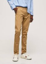 Pepe Jeans ohuet james chino -housut miehet kameli TB001098 - Image 2