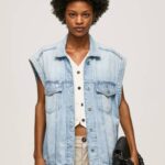 Pepe Jeans oversized fit denim-liivi naiset denim TB00131