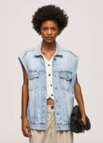Pepe Jeans oversized fit denim-liivi naiset denim TB00131