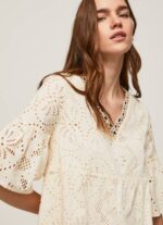 Pepe Jeans padma mekko harjakattoisilla yksityiskohdilla naiset kirnupiimä TB00152 - Image 3