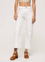 Pepe Jeans pähkinänruskeat korkeavyötäröiset tavalliset farkut naiset denim TB002 - Image 2