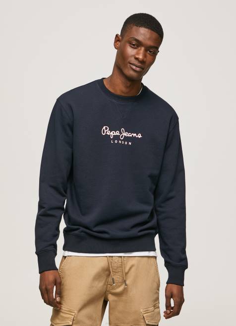 pepe_jeans_painettu_logo_puuvillapusero_miehet_dulwich_tb00884.jpg Pepe Jeans painettu logo puuvillapusero miehet dulwich TB00884 - Image 1