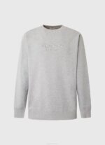 Pepe Jeans painettu logo puuvillapusero miehet harmaa marli TB00895 - Image 5