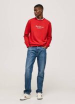 Pepe Jeans painettu logo puuvillapusero miehet studio punainen TB00890 - Image 2