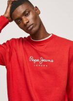 Pepe Jeans painettu logo puuvillapusero miehet studio punainen TB00890