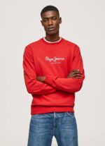 Pepe Jeans painettu logo puuvillapusero miehet studio punainen TB00890 - Image 3