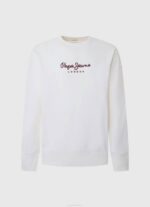 Pepe Jeans painettu logo puuvillapusero miehet valkoinen TB00880 - Image 5