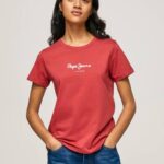 Pepe Jeans painettu t-paita naiset studio punainen TB00456
