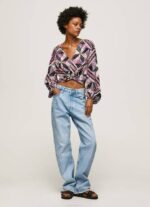 Pepe Jeans paisley print rajattu istuva toppi naiset multi TB00377 - Image 2