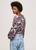 Pepe Jeans paisley print rajattu istuva toppi naiset multi TB00377 - Image 4