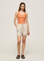 Pepe Jeans paperipussi pellavashortsit naiset kivi TB00490