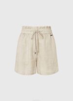 Pepe Jeans paperipussi pellavashortsit naiset kivi TB00490 - Image 3