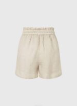 Pepe Jeans paperipussi pellavashortsit naiset kivi TB00490 - Image 4