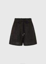 Pepe Jeans paperipussi pellavashortsit naiset musta TB00489 - Image 5
