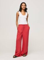 Pepe Jeans paperipussin leveät housut naiset studio punainen TB00303