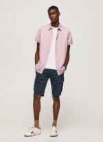 Pepe Jeans Parker lyhythihainen paita miehet valkaisuaine pinkki TB001058