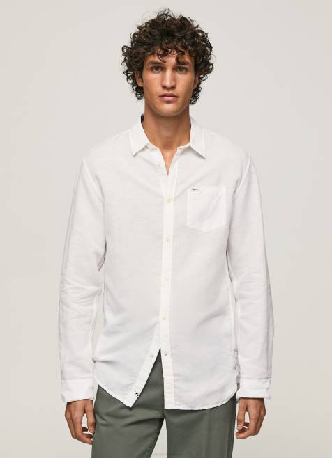 pepe_jeans_parker_pitkahihainen_paita_miehet_valkoinen_tb001073.jpg Pepe Jeans Parker pitkähihainen paita miehet valkoinen TB001073 - Image 1