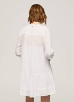 Pepe Jeans patris mekko harjakattoisilla yksityiskohdilla naiset valkoinen TB00148 - Image 4