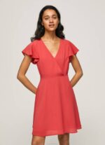 Pepe Jeans patrizia ristikkokaulus mekko naiset studio punainen TB00166 - Image 2