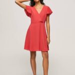 Pepe Jeans patrizia ristikkokaulus mekko naiset studio punainen TB00166