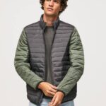Pepe Jeans pehmustettu untuvatakki miehet pesty mustaksi TB00837