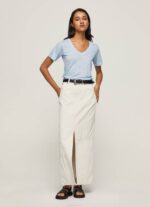 Pepe Jeans pellava v-kaula-aukkoinen t-paita naiset lahti TB00466 - Image 2