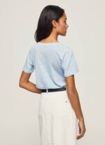 Pepe Jeans pellava v-kaula-aukkoinen t-paita naiset lahti TB00466 - Image 4