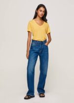Pepe Jeans pellava v-kaula-aukkoinen t-paita naiset paistaa TB00453 - Image 2
