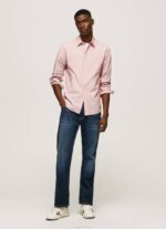 Pepe Jeans Percy bengal-raidallinen popliinipaita miehet studio punainen TB001074 - Image 2