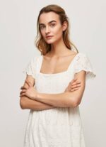 Pepe Jeans peri puuvilla mekko naiset valkoinen TB00217 - Image 3