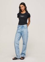 Pepe Jeans peruslogollinen t-paita naiset musta TB00400 - Image 3