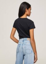 Pepe Jeans peruslogollinen t-paita naiset musta TB00400 - Image 4