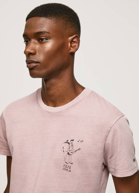 pepe_jeans_pesty_ja_varjatty_puuvillainen_t_paita_miehet_valkaisuaine_pinkki_tb00928.jpg Pepe Jeans pesty ja värjätty puuvillainen t-paita miehet valkaisuaine pinkki TB00928 - Image 1