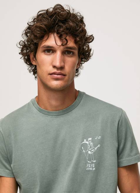 Pepe Jeans pesty ja värjätty puuvillainen t-paita miehet valu TB00925 - Image 3