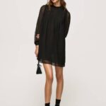 Pepe Jeans pistekuvioinen minimekko naiset musta TB00207