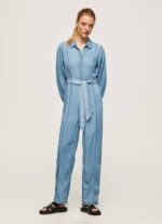 Pepe Jeans pitkä haalari, jossa vyöyksityiskohta naiset sininen TB00192 - Image 2