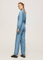 Pepe Jeans pitkä haalari, jossa vyöyksityiskohta naiset sininen TB00192 - Image 4