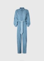 Pepe Jeans pitkä haalari, jossa vyöyksityiskohta naiset sininen TB00192 - Image 5