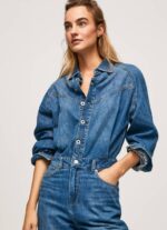 Pepe Jeans pitkä puuvillainen farkkuhaalari naiset denim TB00147 - Image 3