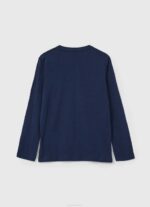 Pepe Jeans pitkähihainen logollinen t-paita edessä poika laivasto TB001630 - Image 3