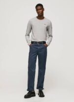 Pepe Jeans pitkähihainen puuvillainen t-paita miehet harmaa marli TB001006 - Image 2
