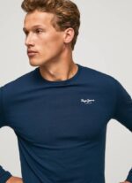 Pepe Jeans pitkähihainen puuvillainen t-paita miehet laivasto TB001009 - Image 3
