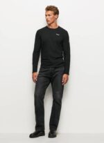 Pepe Jeans pitkähihainen puuvillainen t-paita miehet musta TB001008 - Image 2