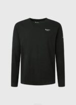 Pepe Jeans pitkähihainen puuvillainen t-paita miehet musta TB001008 - Image 5